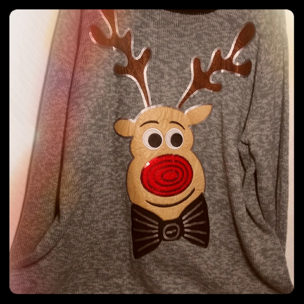 Womens reindeer christmas sweater 2x
